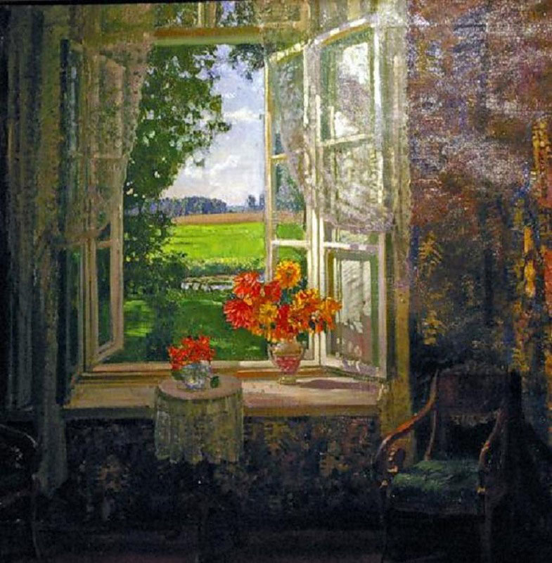 the window in the summer